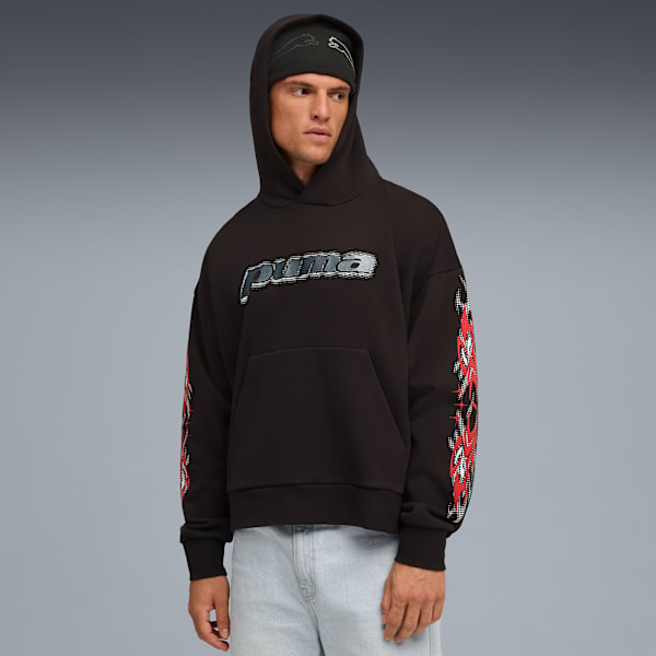 PUMATECH-X Boxy Hoodie FL Men, PUMA Black, extralarge