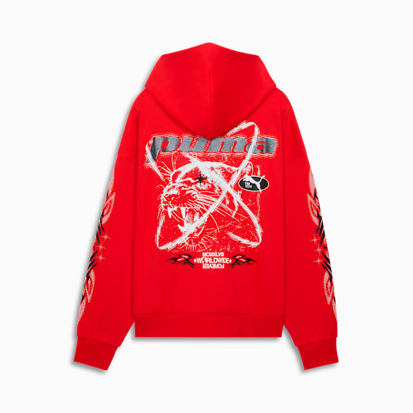 PUMATECH Boxy Fleece Hoodie Men, For All Time Red, extralarge