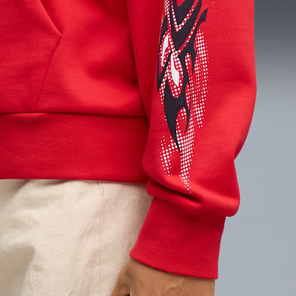 PUMATECH Boxy Fleece Hoodie Men, For All Time Red, extralarge