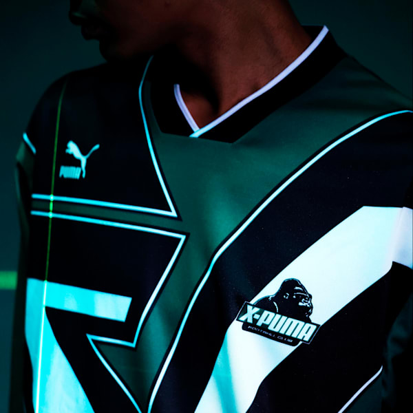 ユニセックス PUMA x XLARGE T7 フットボール シャツ, Archive Green, extralarge-JPN