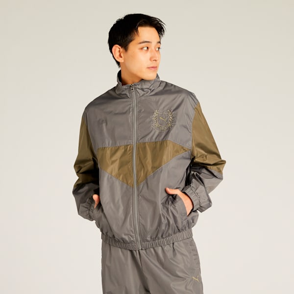 メンズ ワードローブ ESS＋ ウーブン ジャケット, Flat Medium Gray, extralarge-JPN