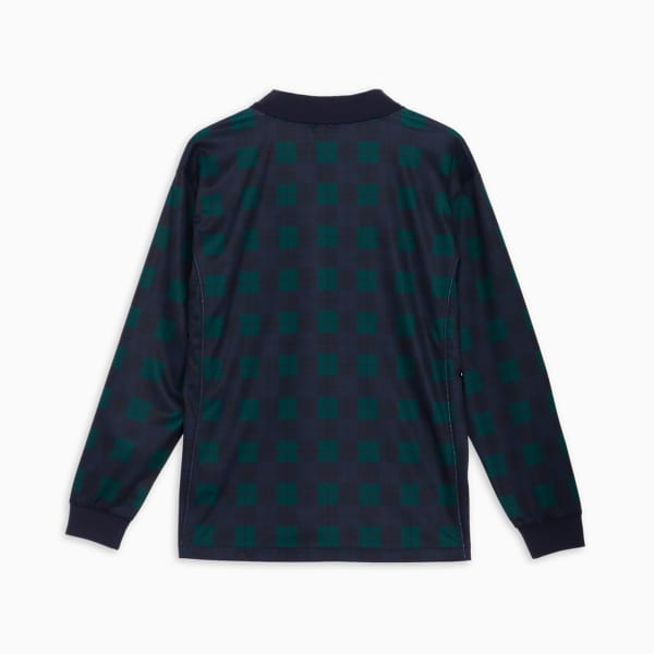 メンズ ワードローブ ESS＋ フットボール チェック 半袖 シャツ, New Navy, extralarge-JPN