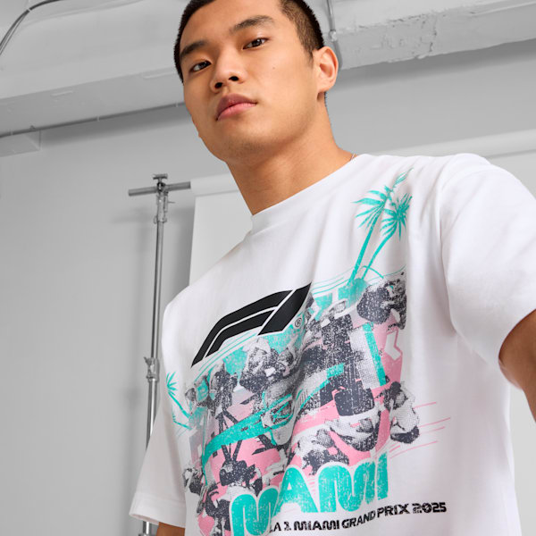 F1® Miami Pitstop Men's Graphic Tee, PUMA White, extralarge