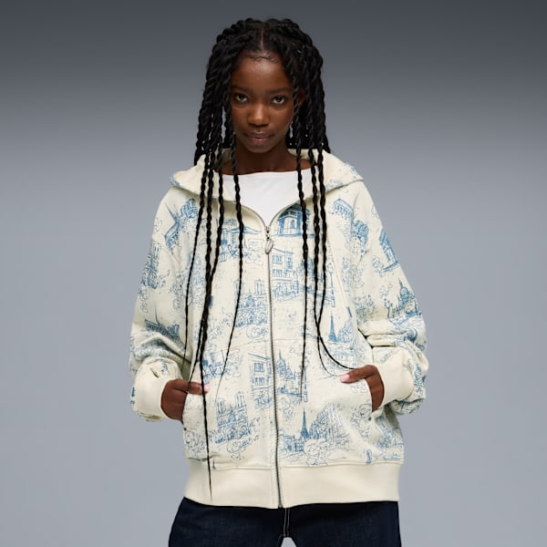 FENTY x PUMA x SMURFS Toile Zip-Up Hoodie Unisex, Deep Dive-AOP, extralarge