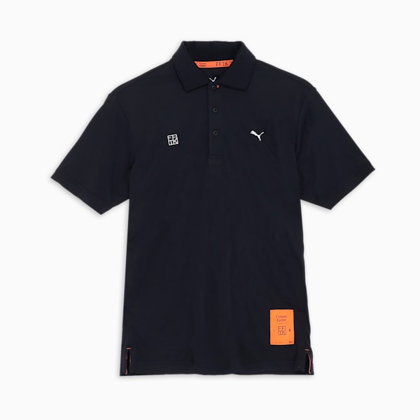 メンズ ゴルフ PUMA x FFTK ビッグ レーベル 半袖 ポロシャツ, PUMA Black, extralarge-JPN