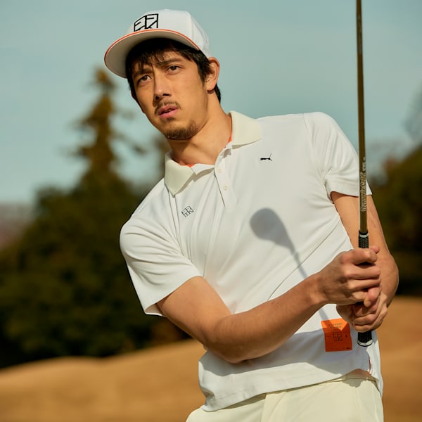 メンズ ゴルフ PUMA x FFTK ビッグ レーベル 半袖 ポロシャツ, White Glow, extralarge-JPN