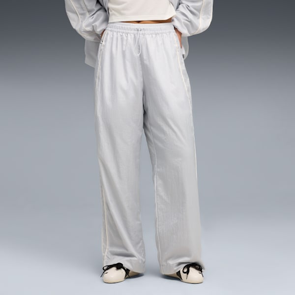 PUMA x ROSÉ Women's T7 Track Pants, Silver Mist, extralarge-IND
