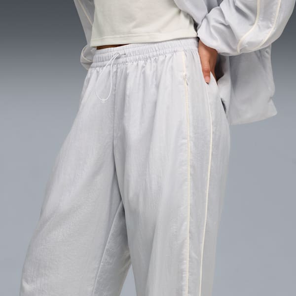 PUMA x ROSÉ Women's T7 Track Pants, Silver Mist, extralarge-IND