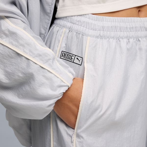 PUMA x ROSÉ Women's T7 Track Pants, Silver Mist, extralarge-IND