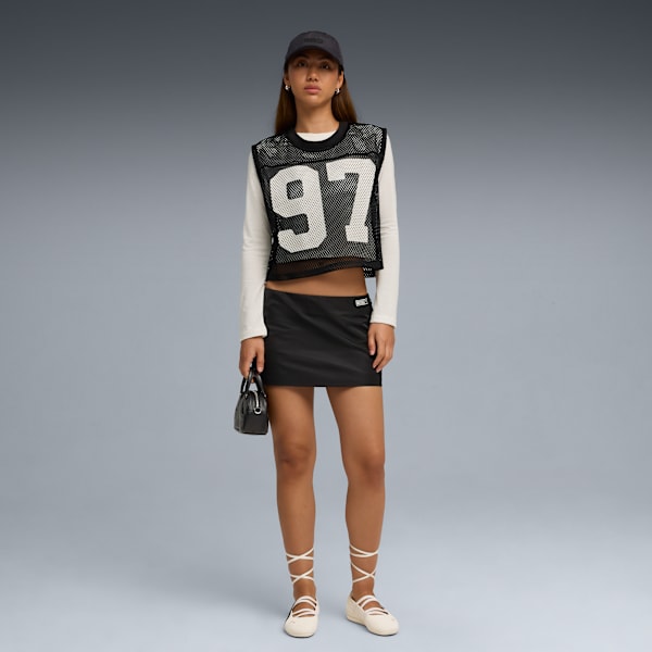 PUMA X ROSÉ Micro Mini Skirt, PUMA Black, extralarge