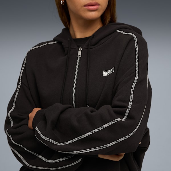 PUMA x ROSÉ Women's T7 Hoodie, PUMA Black, extralarge-IND