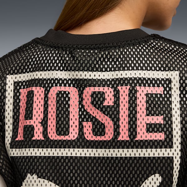 PUMA X ROSÉ Relaxed Mesh Top, PUMA Black, extralarge