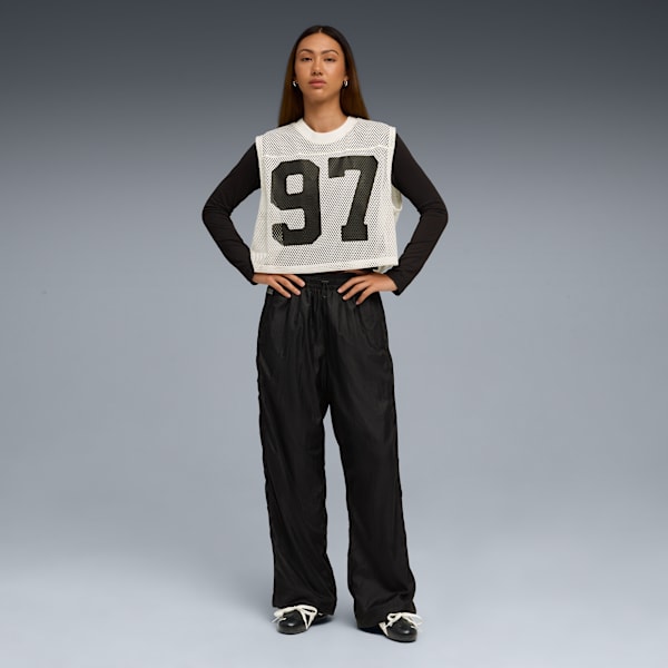 PUMA x ROSÉ Relaxed Mesh Top Women, Warm White, extralarge