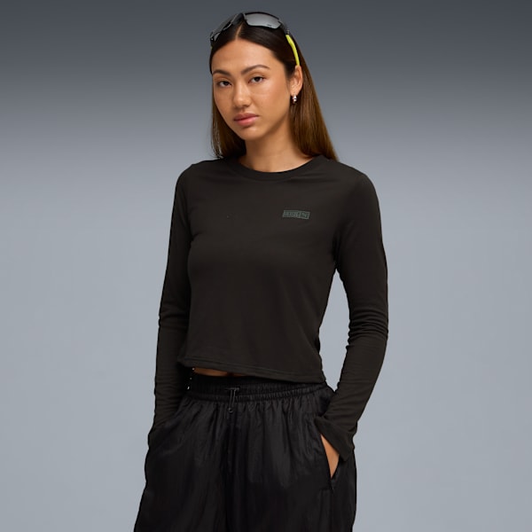 PUMA X ROSÉ Longsleeve Tee, PUMA Black, extralarge