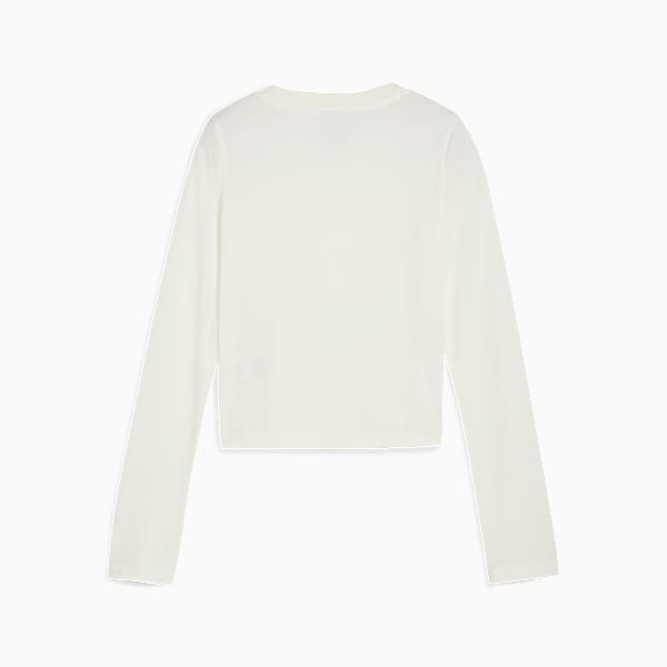 PUMA x ROSÉ Women's Long Sleeve Tee, Warm White, extralarge-IND