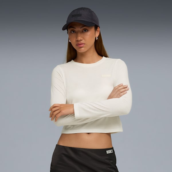 PUMA x ROSÉ Long Sleeve Tee Women, Warm White, extralarge