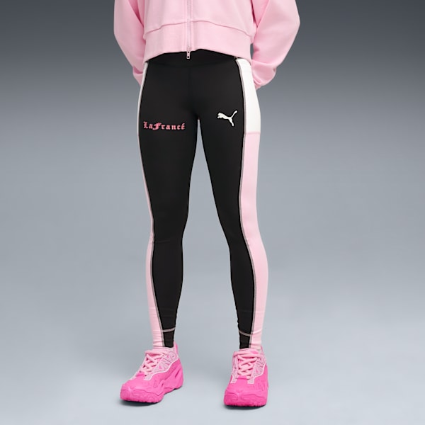 LaFrancé Pink Heem Women's Basketball Leggings, PUMA Black-Pale Pink, extralarge