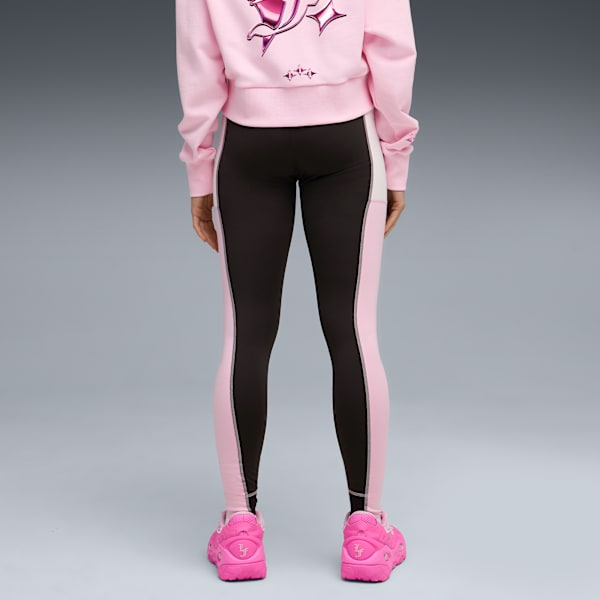 LaFrancé Pink Heem Women's Basketball Leggings, PUMA Black-Pale Pink, extralarge