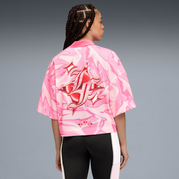 LaFrancé Pink Heem Women's Basketball Jersey, Pale Pink-AOP, extralarge