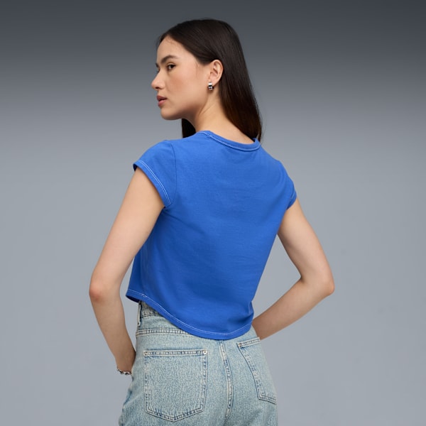 Playera FUTURE.PUMA.ARCHIVE LV para mujer, Mountain Blue, extralarge