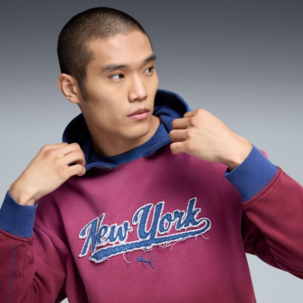 Wardrobe Essentials NYC Hoodie Men, Ruby Shimmer, extralarge