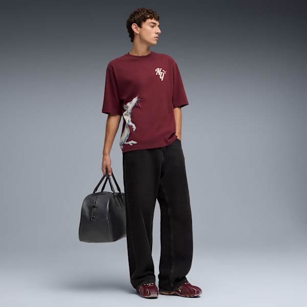 WARDROBE ESS NYC Boxy Tee Men, Ruby Shimmer, extralarge