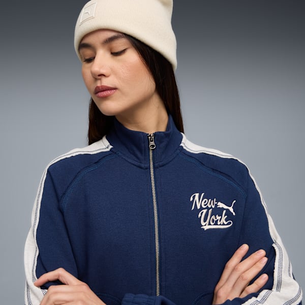 T7 NYC Track Jacket Women, Persian Blue, extralarge