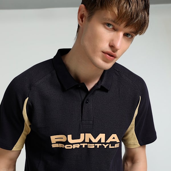 Wardrobe Essentials Men's Colorblock Polo, New Navy, extralarge-IND