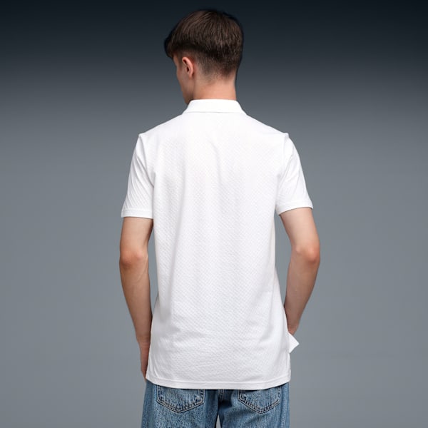 Premium Essentials Men's Slim Fit Jacquard Polo, PUMA White, extralarge-IND