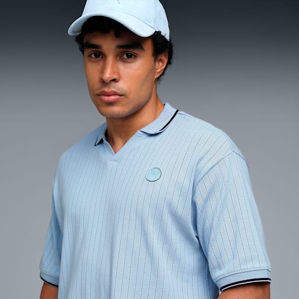 Premium Essentials Men's Boxy Fit Jacquard Rib Polo, Haute Tropic, extralarge-IND