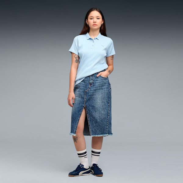 Premium Essentials Elevated Women's Rib Collar Polo, Haute Tropic, extralarge-IND