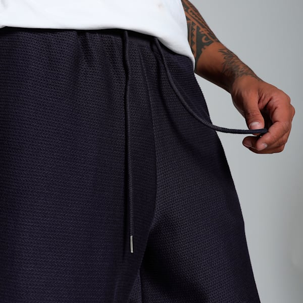 PREMIUM Relaxed Fit Jacquard Shorts, New Navy, extralarge-IND