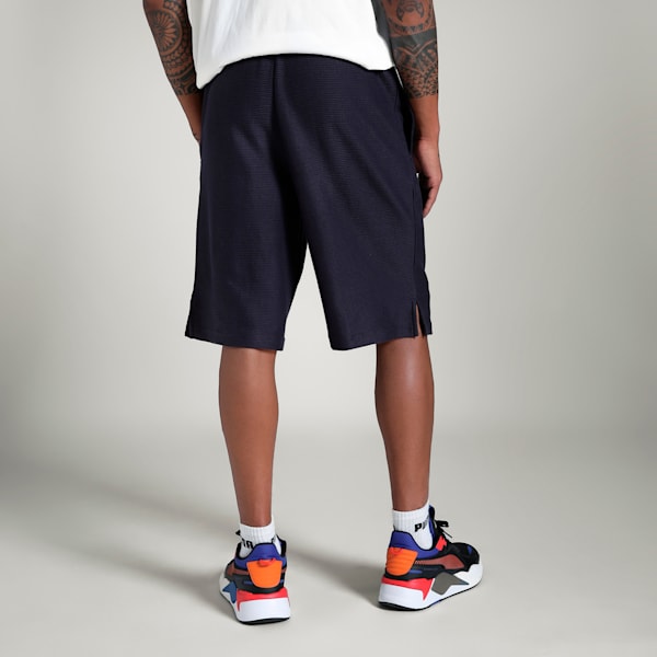 PREMIUM Relaxed Fit Jacquard Shorts, New Navy, extralarge-IND