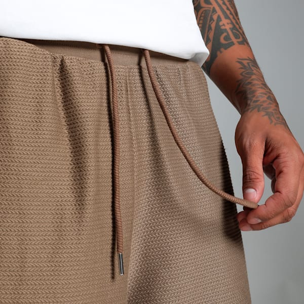PREMIUM Relaxed Fit Jacquard Shorts, Totally Taupe, extralarge-IND