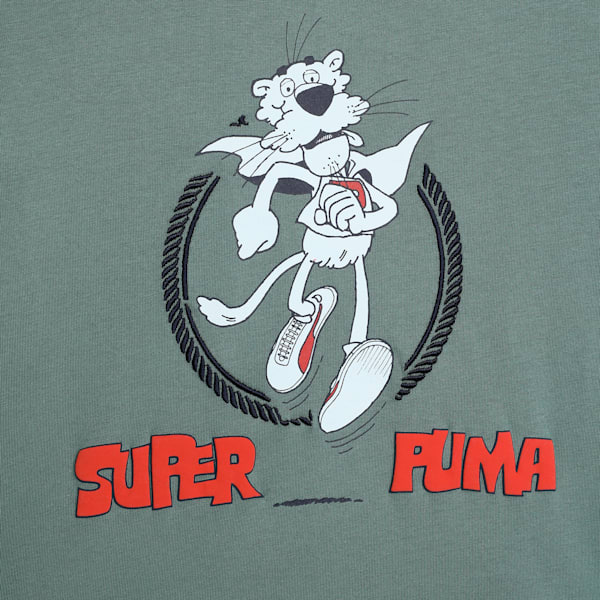SUPER Graphic Youth Tee, Green Moon, extralarge-IND