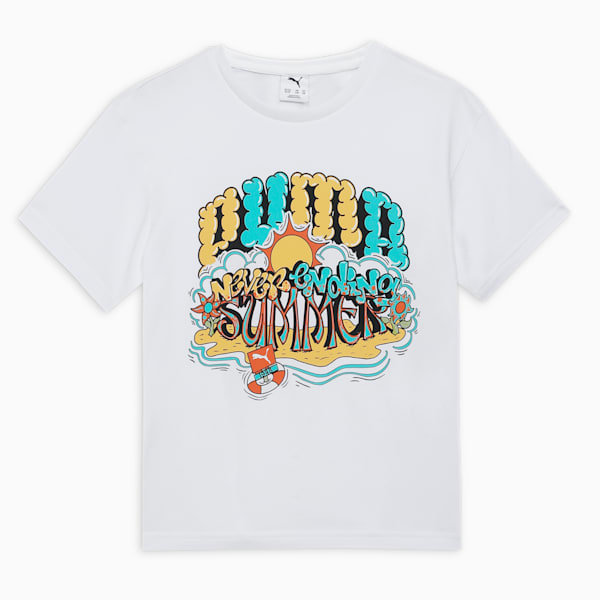 Graphics Youth Relaxed Fit Tee, PUMA White, extralarge-IND