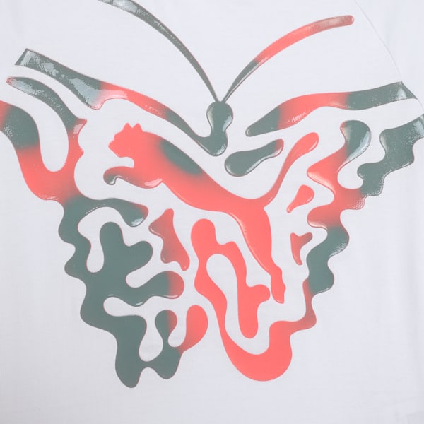 BUTTERFLY VIBE Logo Youth Tee, PUMA White, extralarge-IND