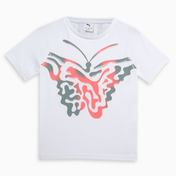 BUTTERFLY VIBE Logo Youth Tee, PUMA White, extralarge-IND