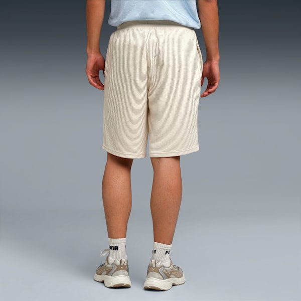 Wardrobe Essentials Men's Ottoman Knitted Shorts, Alpine Snow, extralarge-IND