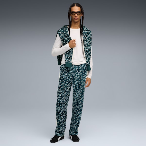 T7 AOP Relaxed Track Pants Men, Green Terrain, extralarge