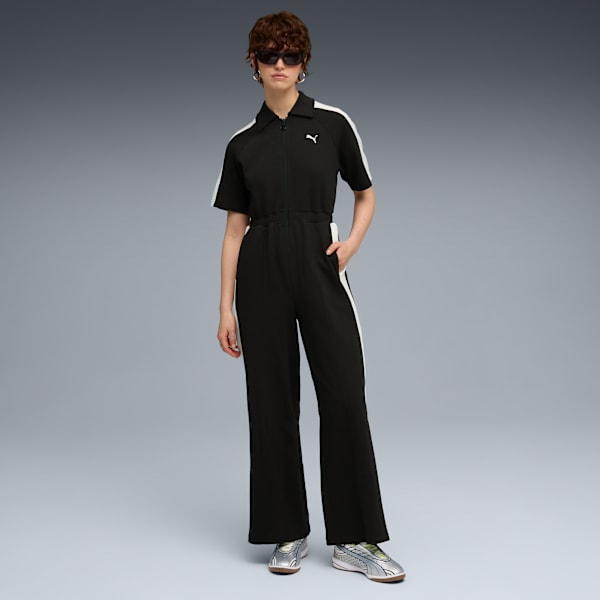 T7 Short Sleeve Jumpsuit Women, PUMA Black, extralarge