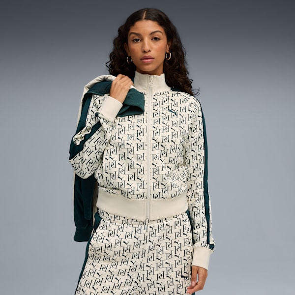 T7 All-Over Print Track Jacket Women, Alpine Snow, extralarge