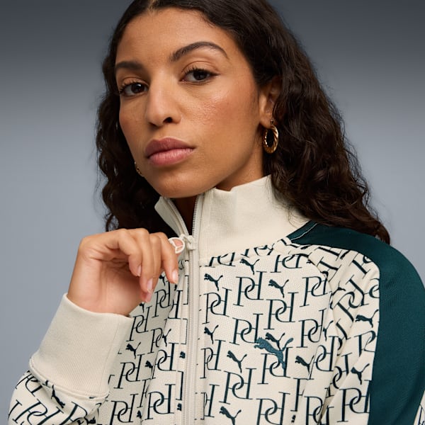 T7 All-Over Print Track Jacket Women, Alpine Snow, extralarge