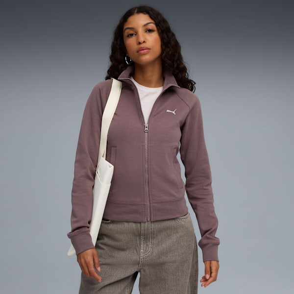 Chamarra semiajustada ESS DK para mujer, Raisin, extralarge