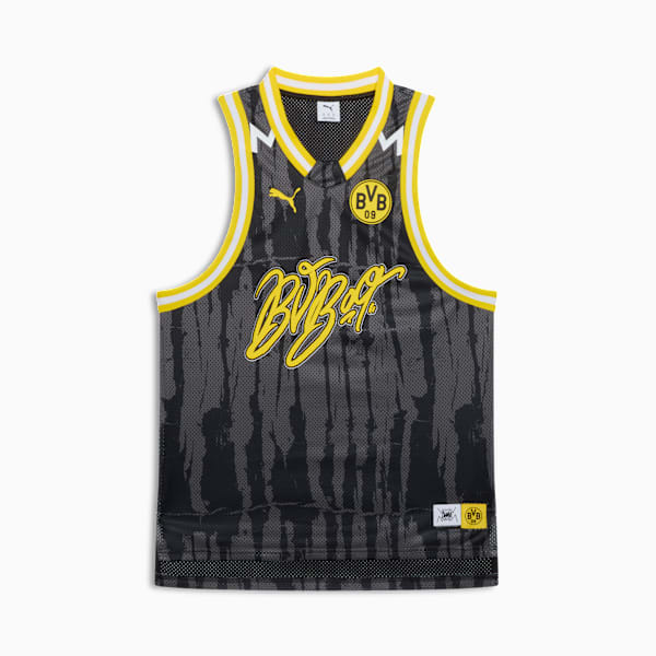 PUMA HOOPS x BVB Basketball Jersey Men, PUMA Black-AOP, extralarge