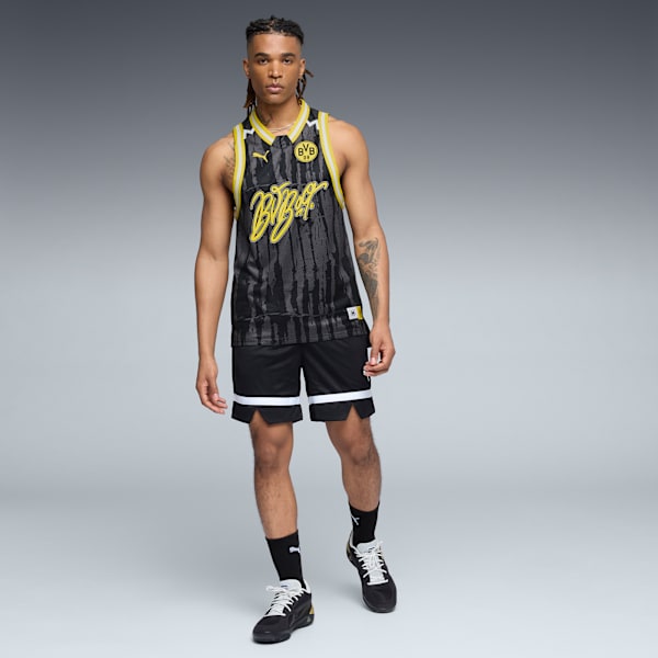 PUMA HOOPS x BVB Basketball Jersey Men, PUMA Black-AOP, extralarge