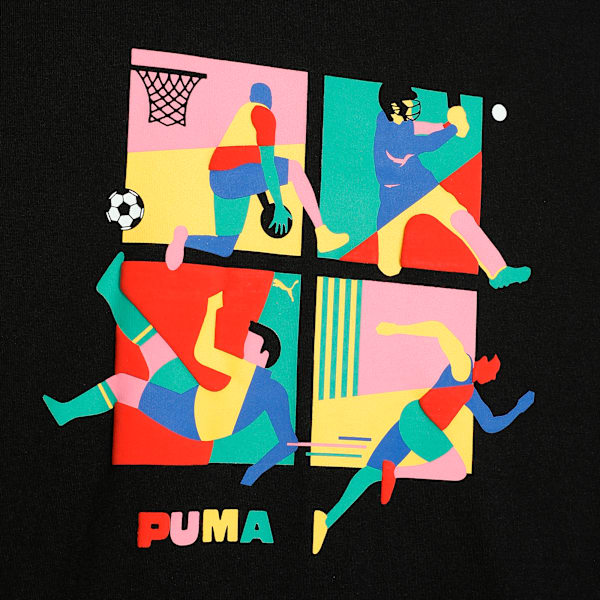 Curious Explorers Youth Regular Fit Cotton T-shirt, PUMA Black, extralarge-IND
