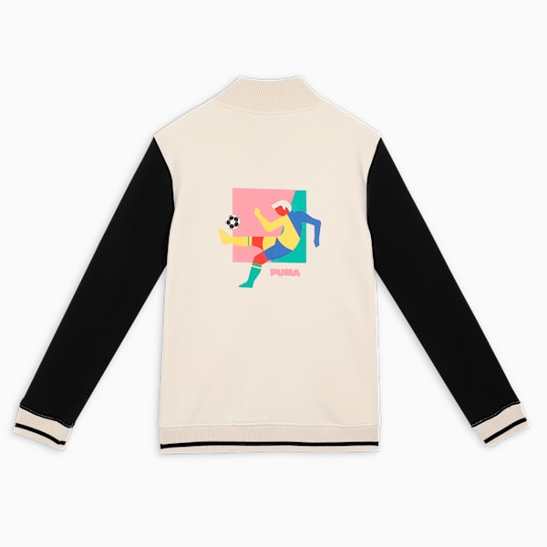 Graphic Knitted Youth Bomber Jacket, Alpine Snow, extralarge-IND