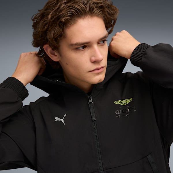 Aston Martin F1 Men's Hooded Jacket, PUMA Black, extralarge-IND