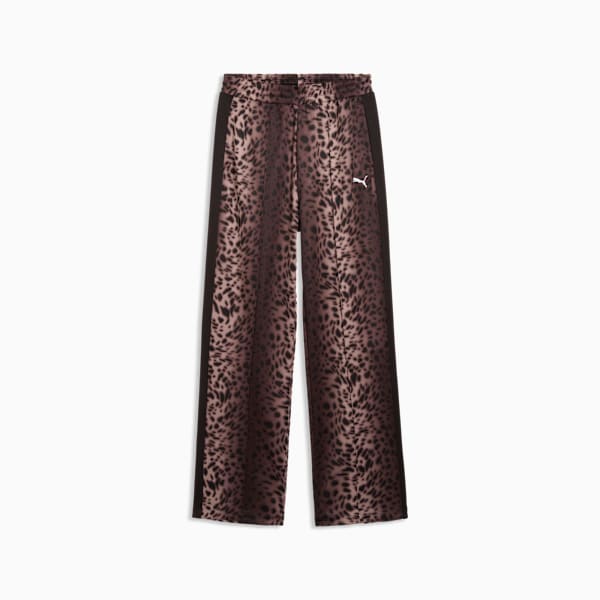 Leopard Luxe Women's T7 Track Pants, PUMA Black, extralarge